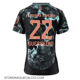 Bayern Munich Raphael Guerreiro #22 Maglia Gara Trasferta Repliche 2024-25 Donna Maniche Corte